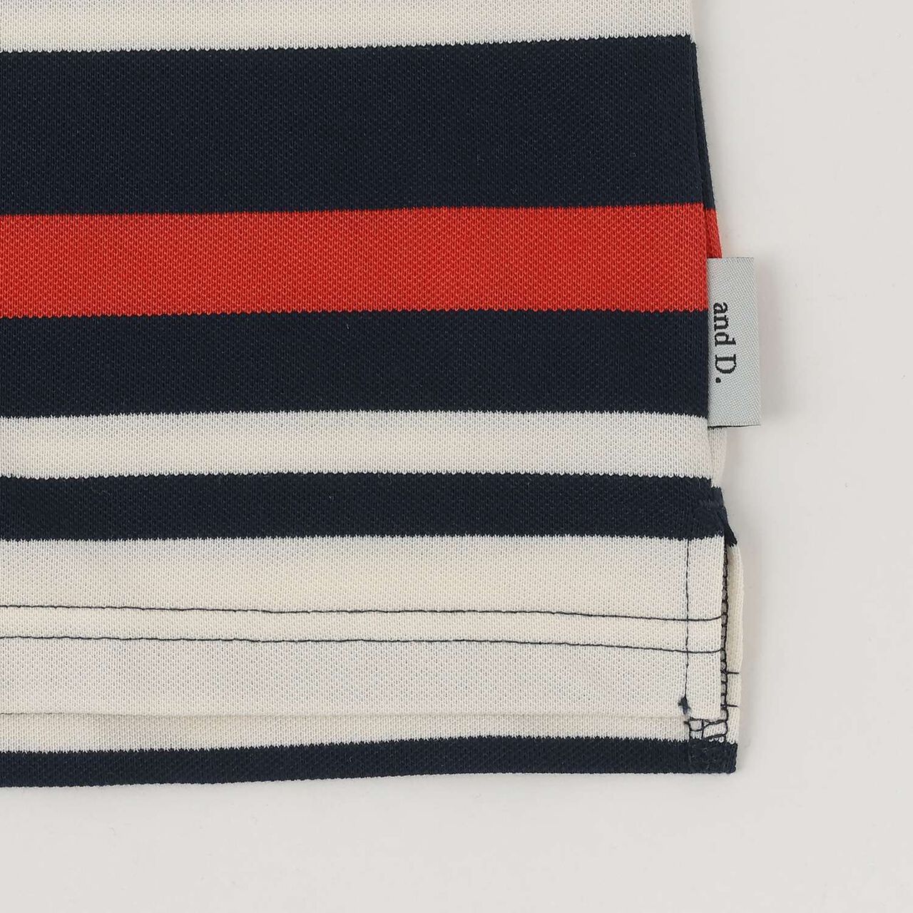 Piqu&eacute; Knit Stripe Henley Big Short-Sleeve Polo,Ivory, large image number 11