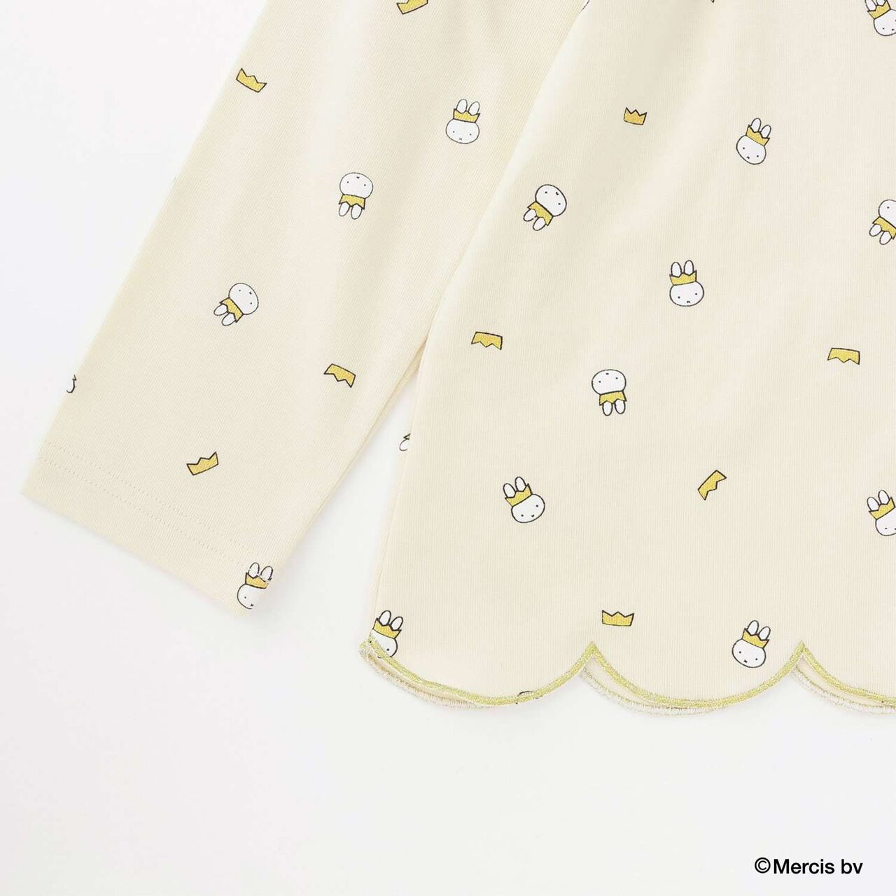 [Miffy] All-Over Pattern Scalloped Hem A-Line T-Shirt,Lavender, large image number 7