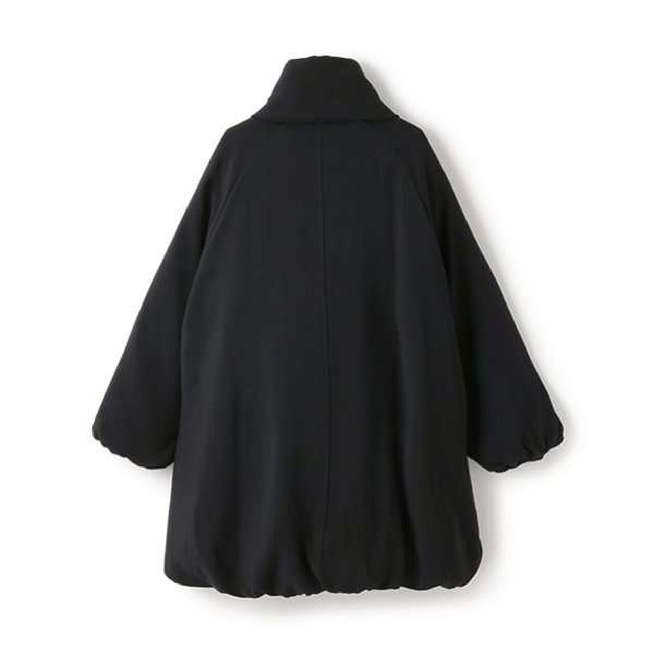 [AMI] [Web Exclusive] Tippet-Attached No-Collar Balloon Coat,Black, large image number 1