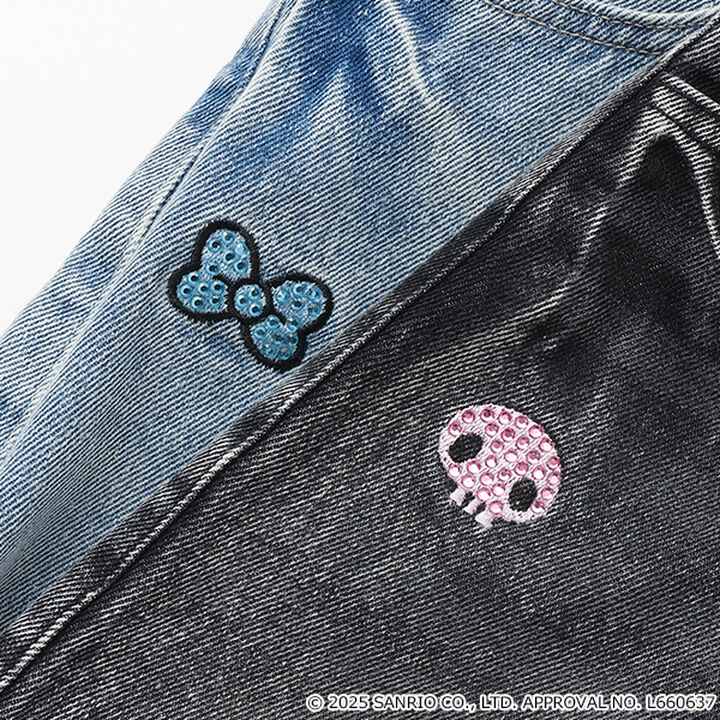 [My Melody & Kuromi] Distressed Shorts,Gray, medium image number 27