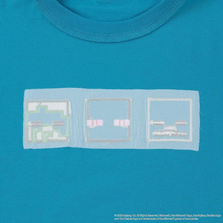 [MINECRAFT] 貼布刺繡短袖T恤,土耳其藍, medium image number 13