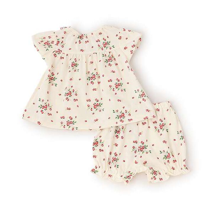 Wild Strawberry Baby Suit,Pearl white, medium image number 1