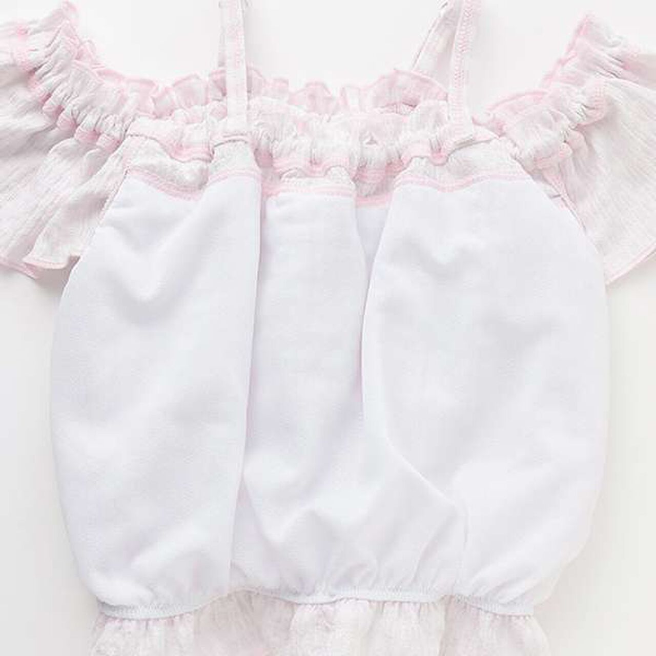 [SWIM] Off-Shoulder Frill Separate Swimsuit,Light pink, large image number 7