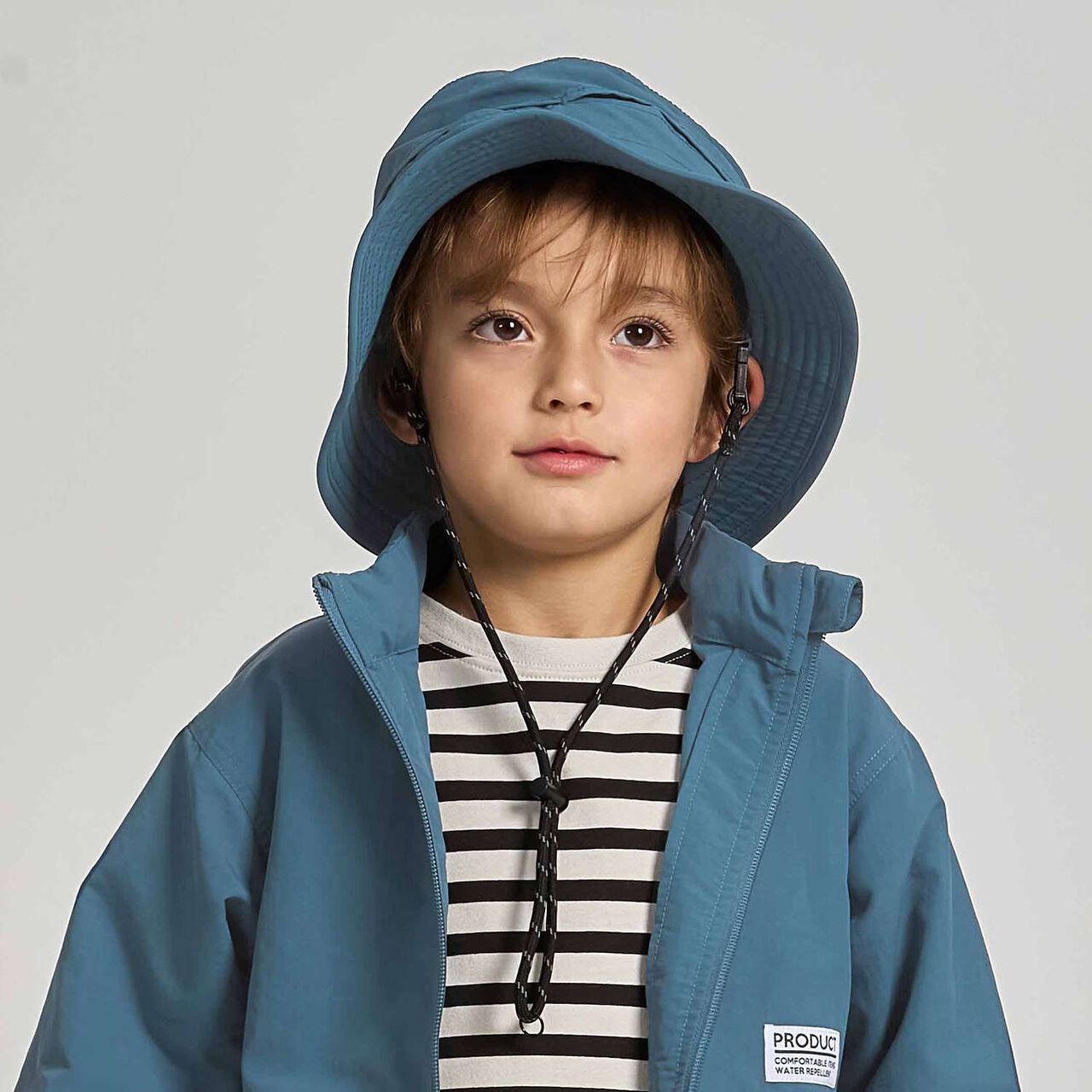 [School-Ready] [Water-Repellent, Anti-Stain, Durable, UV] Compact Hat with Reflective Sheet,Blue green, large image number 0