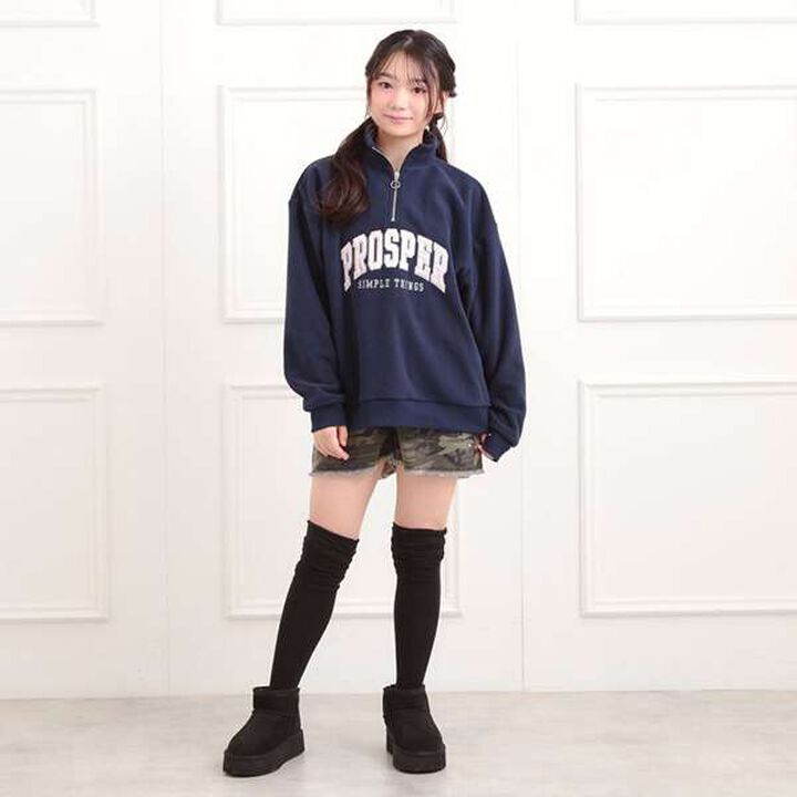 Half-Zip Fleece Sweatshirt,Light pink, medium image number 16