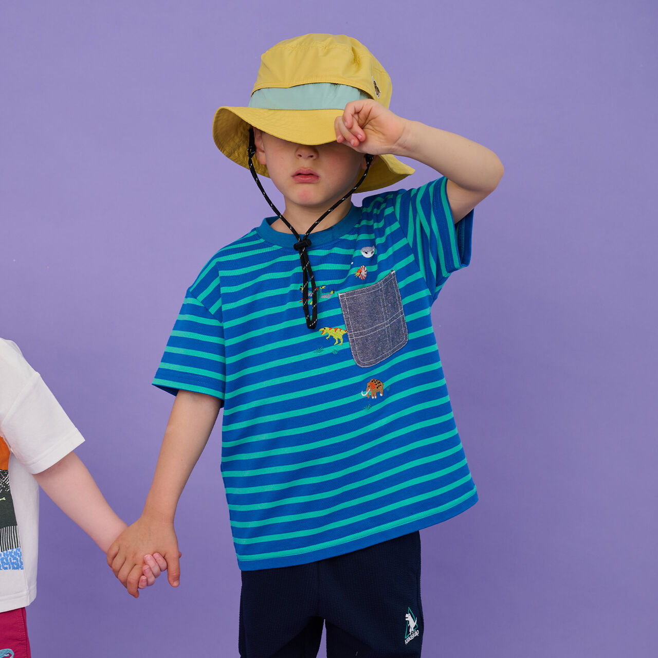 Dinosaur One-Point Outdoor Hat,Purple, large image number 18