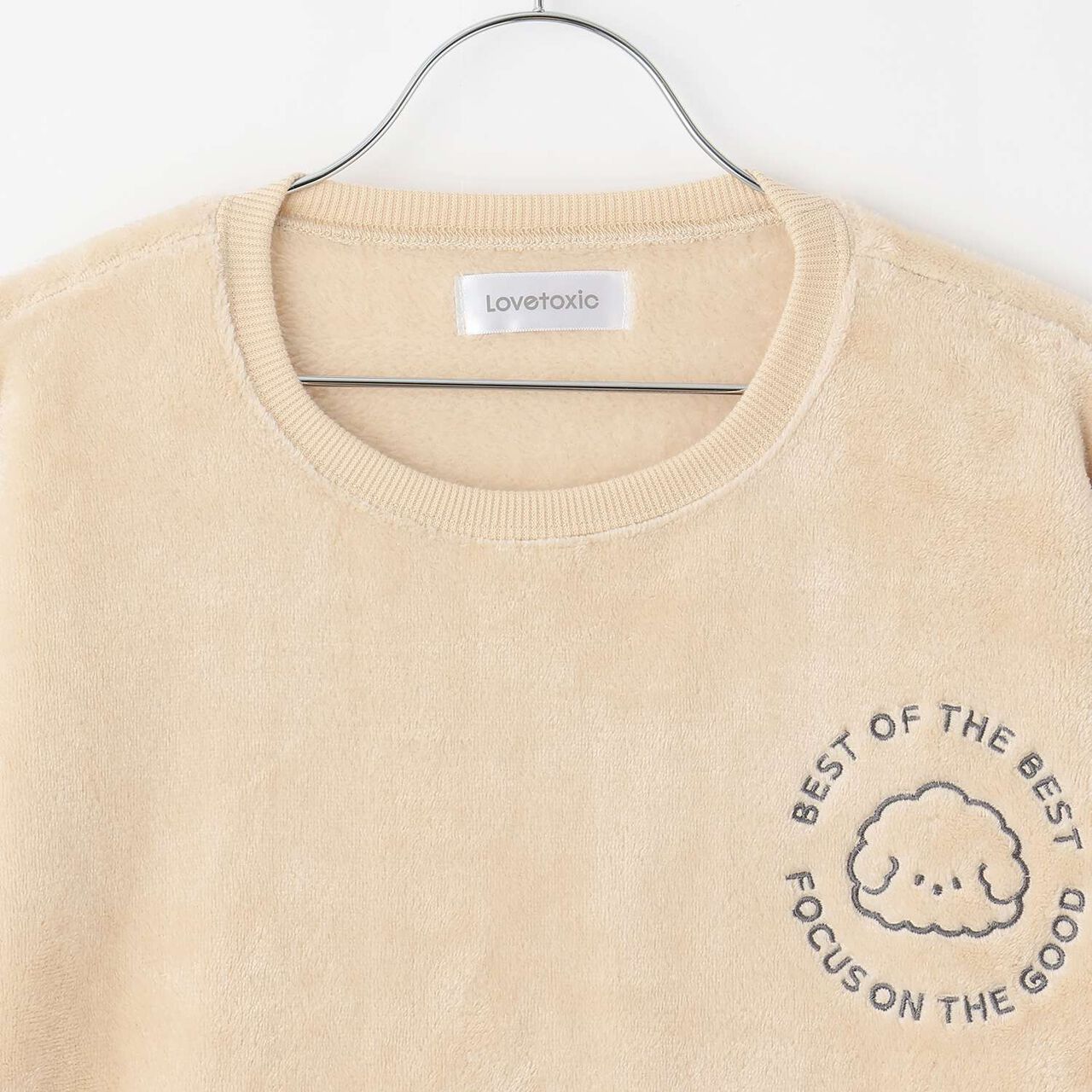 Warm Animal Circle Embroidered Loungewear & Pajama Pants Set,Beige, large image number 6