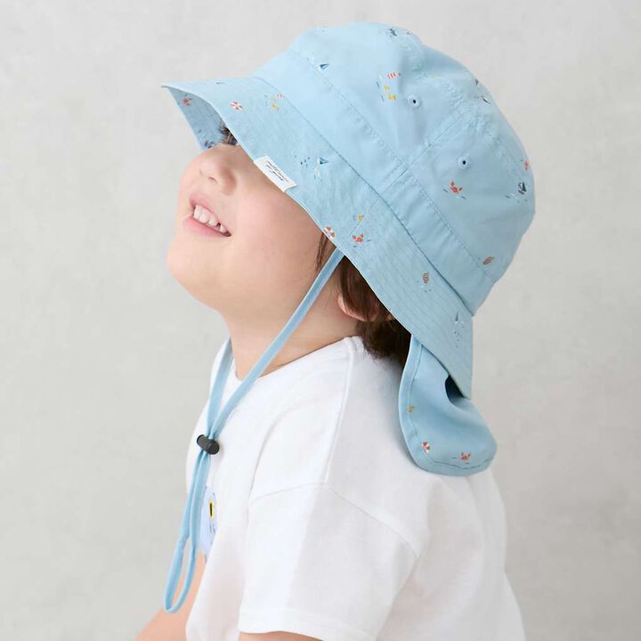All-Over Pattern Safari Hat,Navy, medium image number 1