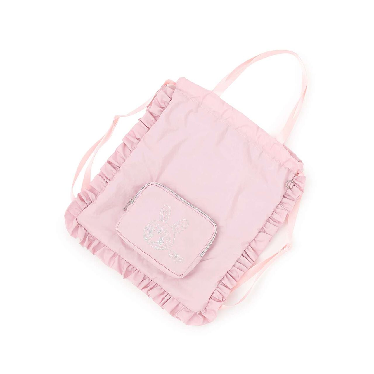 A4-Compatible Water-Repellent Sparkling Bellie Knapsack,Pink, large image number 8