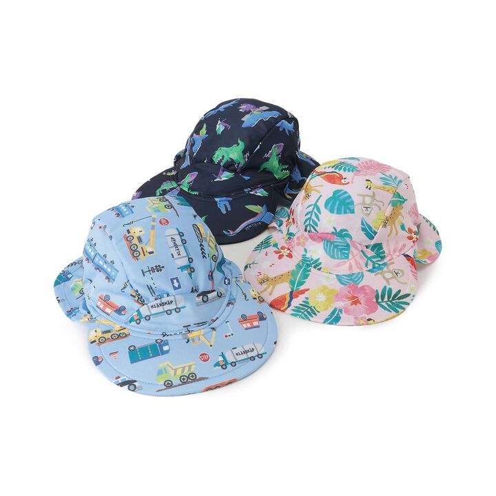 [SWIM] All-Over Pattern Swim Cap with Sunshade,Turquoise, medium image number 8
