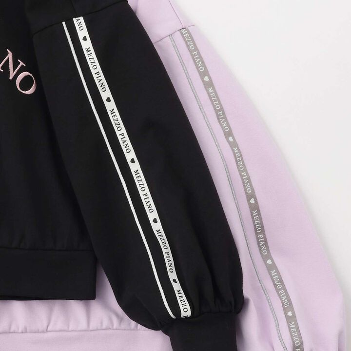 Half-Zip Pullover & Frill Skirt-Shorts Set,Lavender, medium image number 8