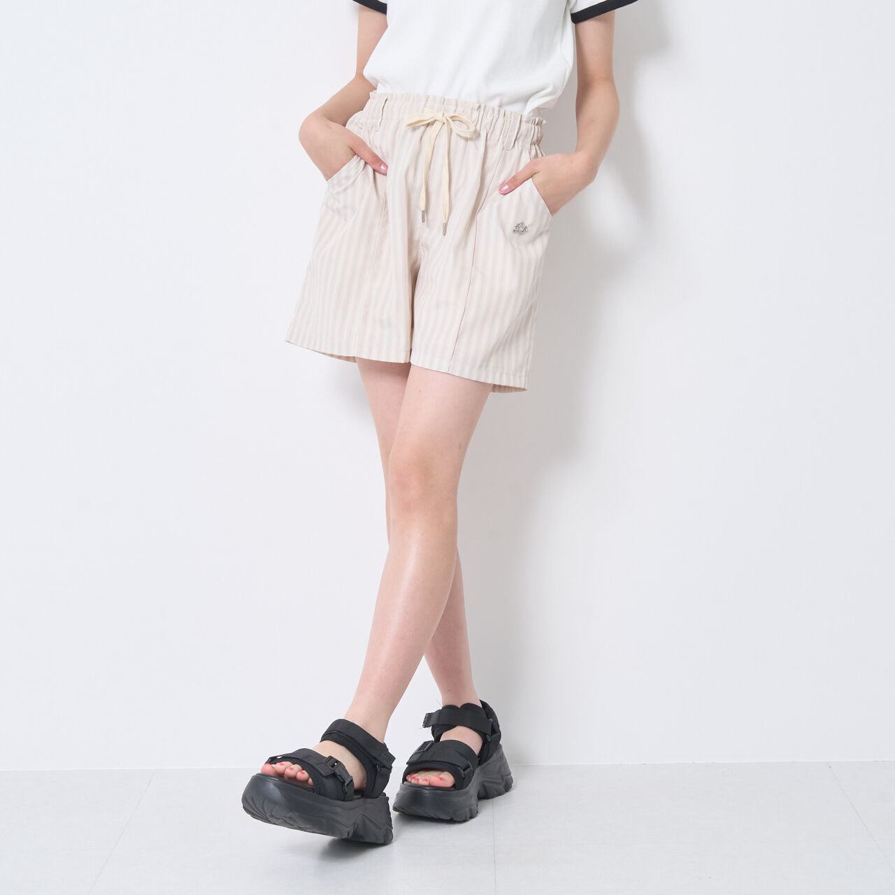 [Set Available] Chill Easy Stripe Shorts,Blue, large image number 2