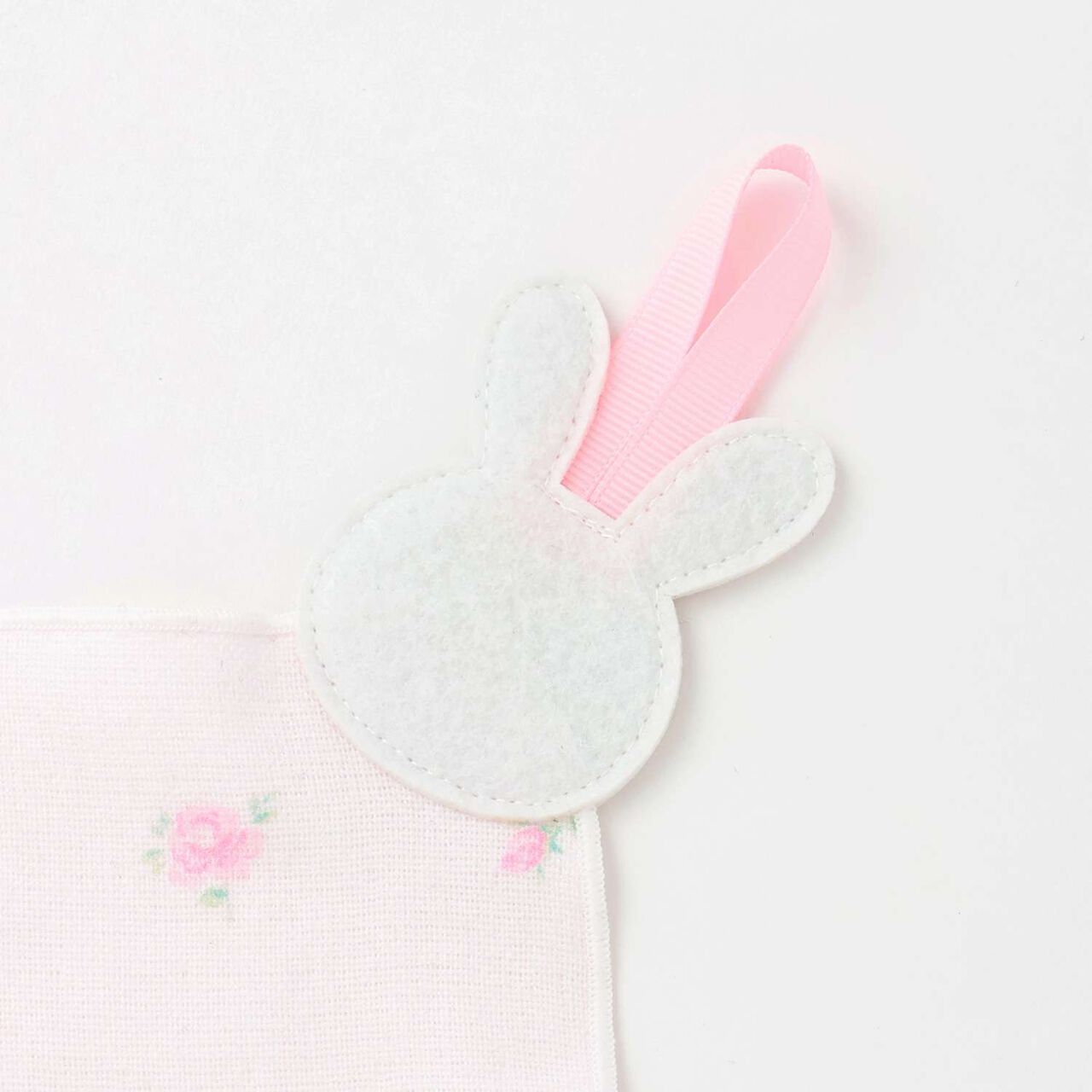 [Box Included] Rose Pattern Gauze Towel, Bath Poncho, and Handkerchief Set,Light pink, large image number 5