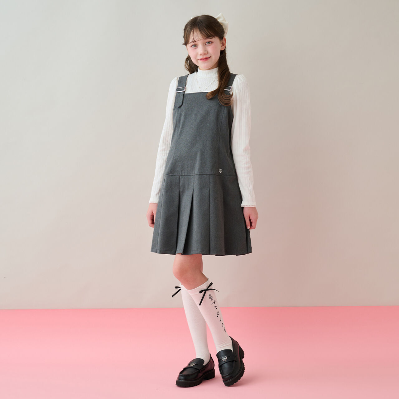 Heart Plate Loafers,Black, large image number 15