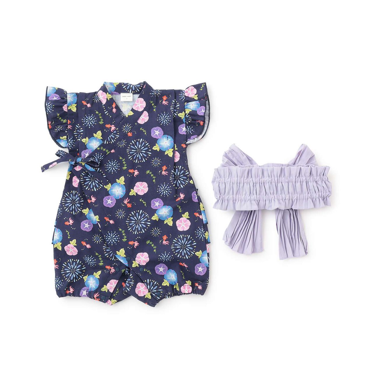[Web Exclusive] Baby GIRLS Jinbei Set,Navy, large image number 7