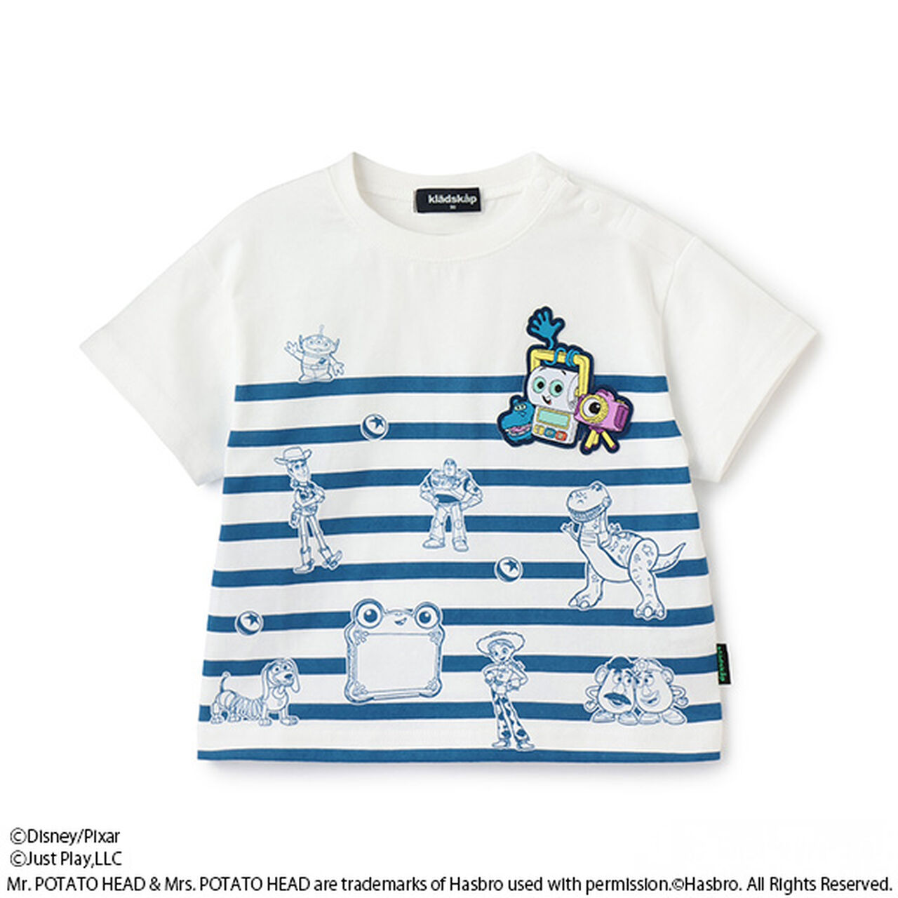 [Disney & Pixar] TOY STORY 5 Striped Short-Sleeve T-Shirt,Navy, large image number 0