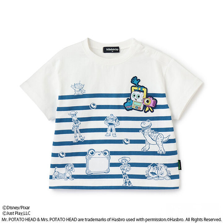 [Disney & Pixar] TOY STORY 5 Striped Short-Sleeve T-Shirt,Navy, medium image number 0
