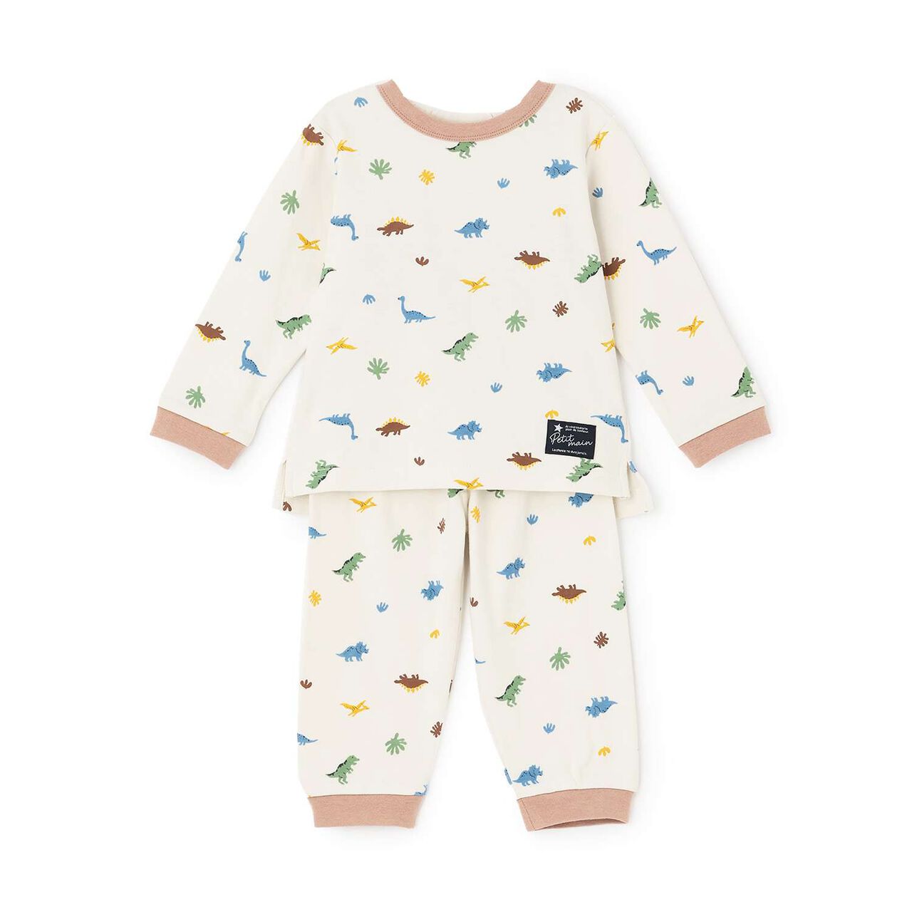 Boys Long-Sleeve Pajamas,Ivory, large image number 0