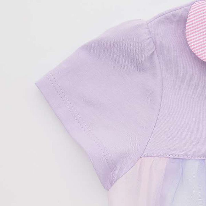 Ice Collar Tulle Tunic,Lavender, medium image number 3