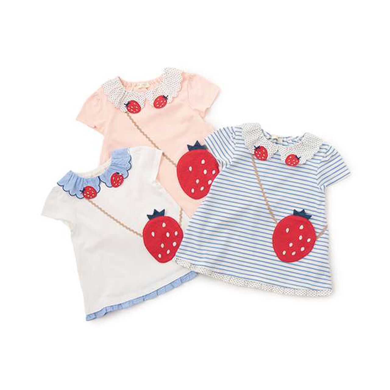 Strawberry Small Shoulder Bag T-Shirt,Pink, large image number 8