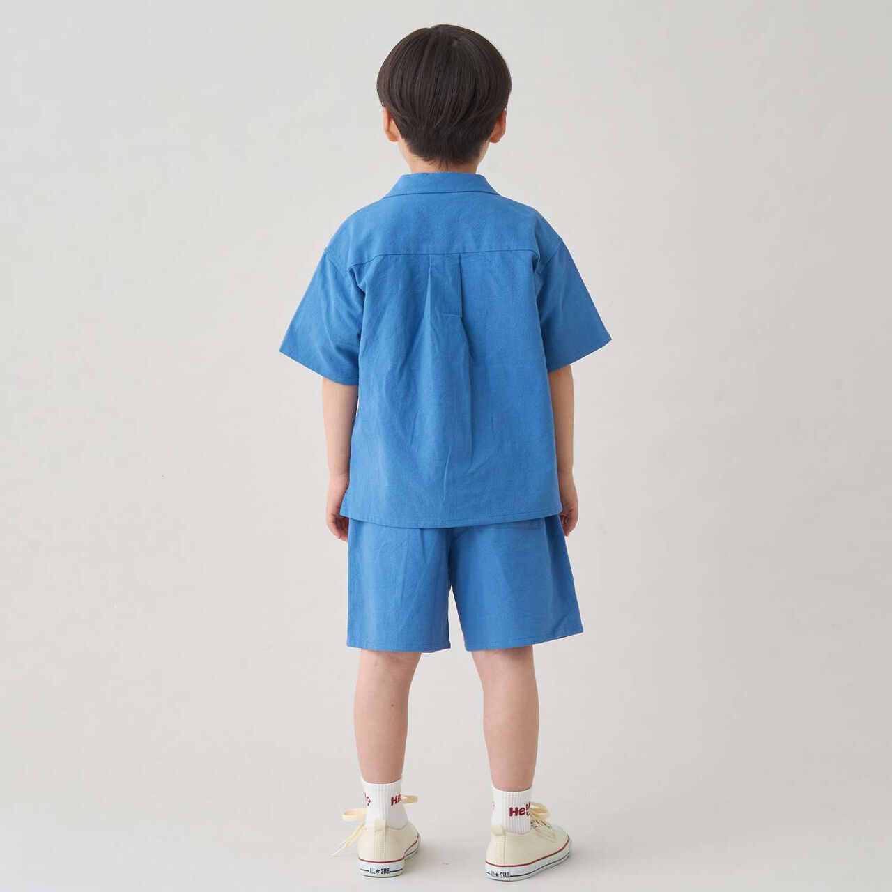 [Outfit Set] Open Collar Shirt & Easy Pants,Greige, large image number 4