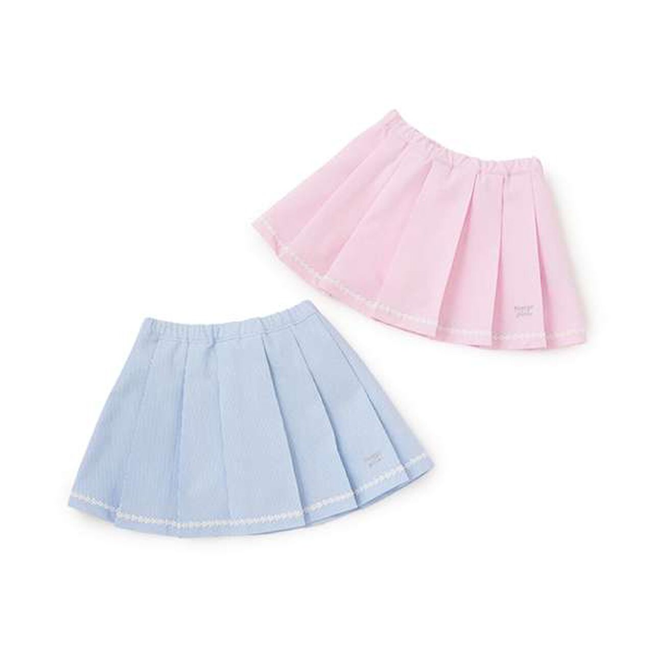 Stripe Pleated Skirt-Pants,Light pink, large image number 7