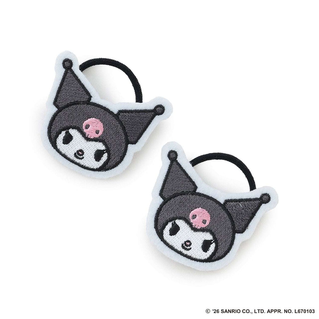 [萬聖節] [Sanrio 角色們] 混款布章髮圈2入組,黑色, large image number 0