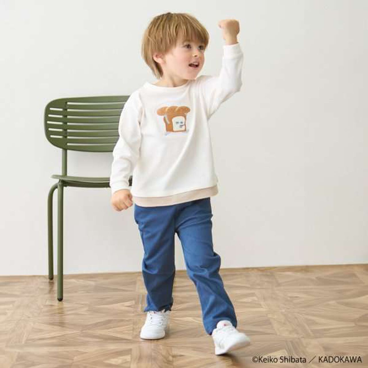 [Bread Thief] Appliqu&eacute; Long-Sleeve T-Shirt,Off white, large image number 4