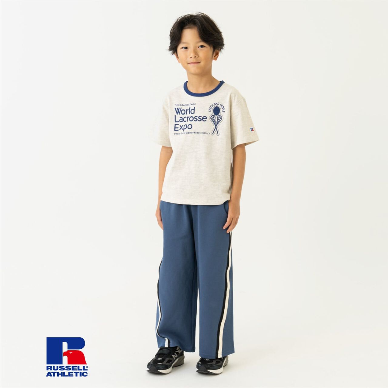 [Russell Athletic] Ringer Short-Sleeve T-Shirt,Milky white, large image number 3