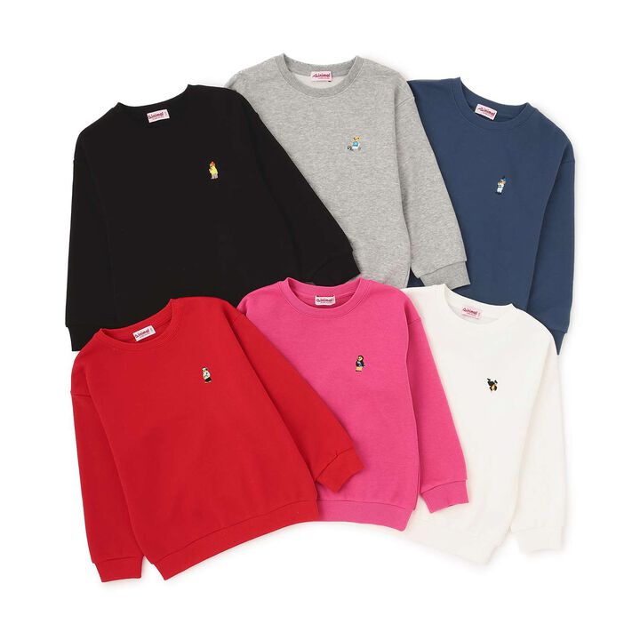 Bear Embroidery Fleece Sweatshirt,Blue, medium image number 7