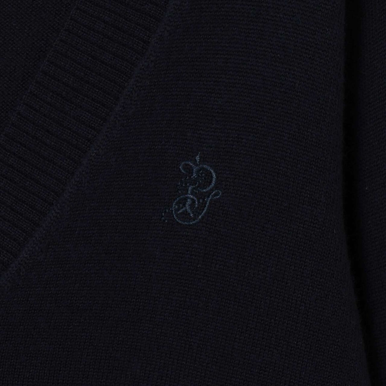 [Graduation Attire] V-Neck Merino Wool Cardigan,Navy, large image number 3