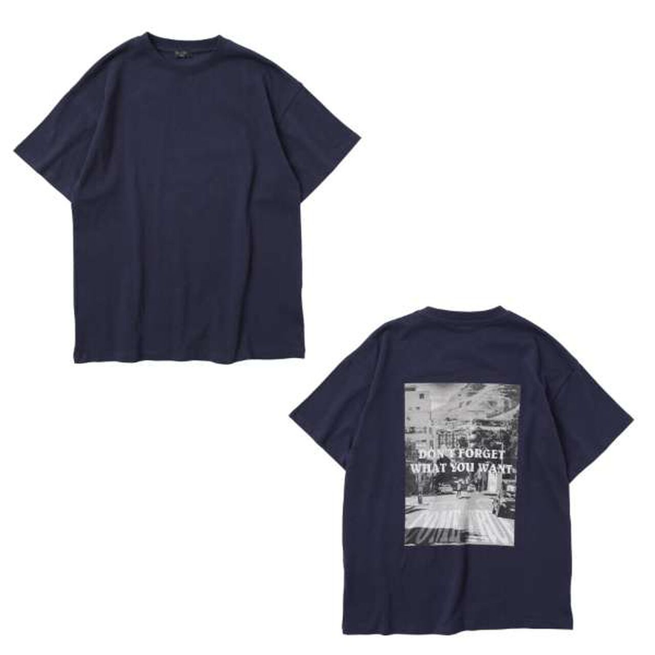 Assorted Photo Short Sleeve T-Shirt,Navy, large image number 0