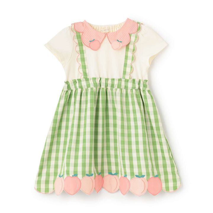 Peach One-Piece Dress,Light green, medium image number 0