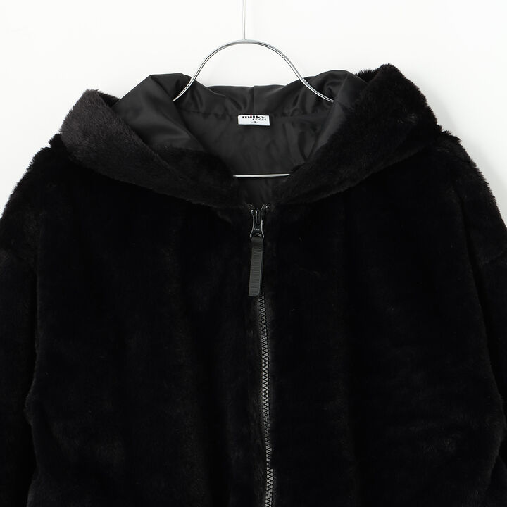 [milky coast] Cat Ear Fur Hoodie,Ivory, medium image number 18