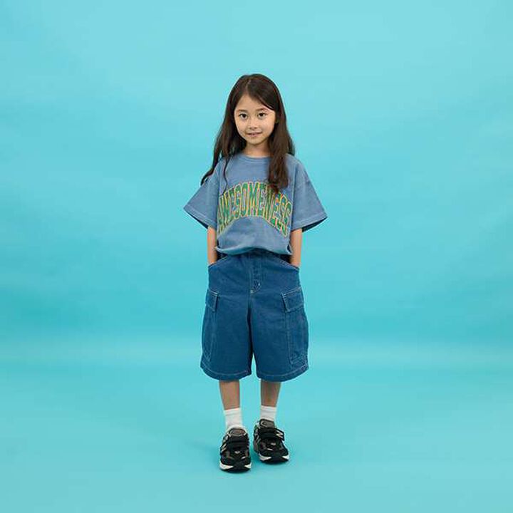 [SKIT0LY] Cool Sensation Denim Half Cargo Pants,Deep blue, medium image number 13