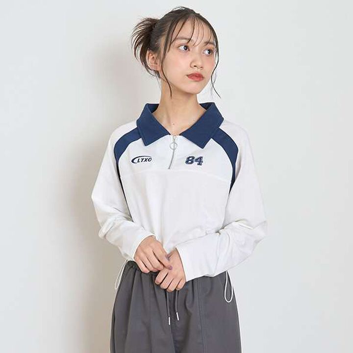 LTXC - Half-Zip Long-Sleeve T-Shirt,Off white, medium image number 0