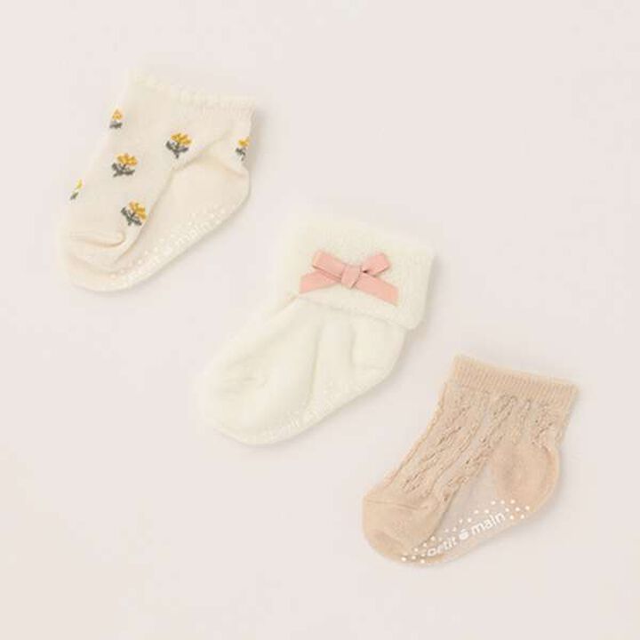 Baby 3-Piece Socks,Navy, medium image number 9