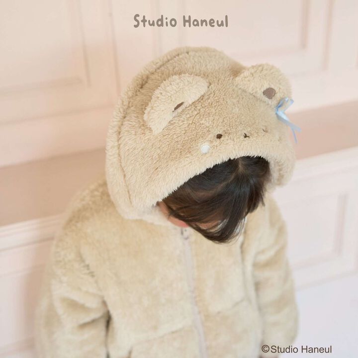 [Studio Hanul] Pam & Tarte Fluffy Zip Parka,Beige, medium image number 0