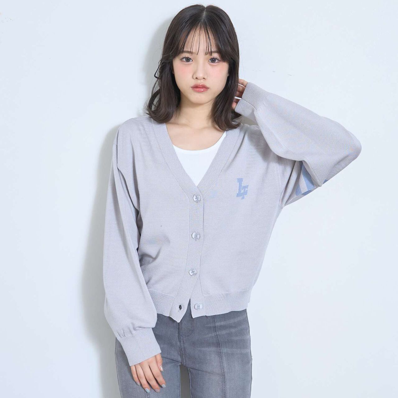 [UV/Washable] Back Logo Cardigan,Yellow, large image number 5