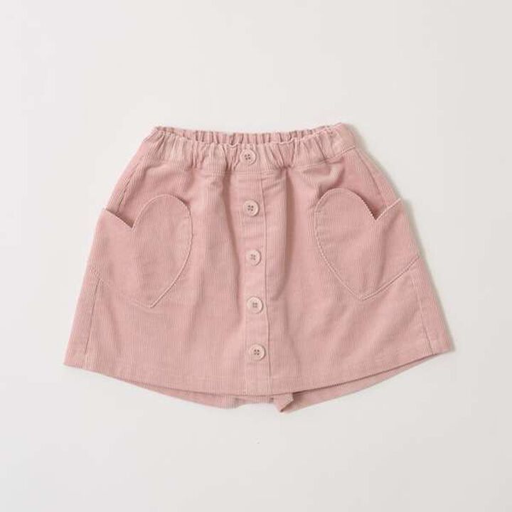 Heart Pocket Corduroy Skirt Pants,Moss green, medium image number 12