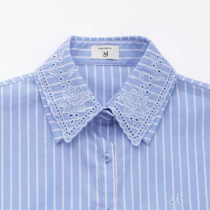 [AMI] Double Lapel Shirt,Sax blue, medium image number 24