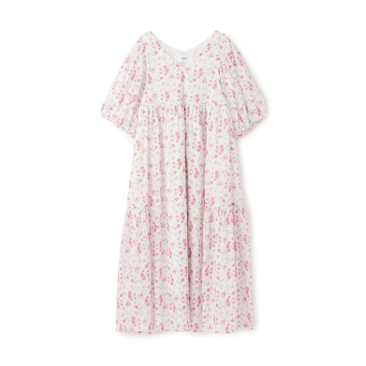 [Parent-Child Matching] Floral A-Line One-Piece Dress,Pink, large image number 0