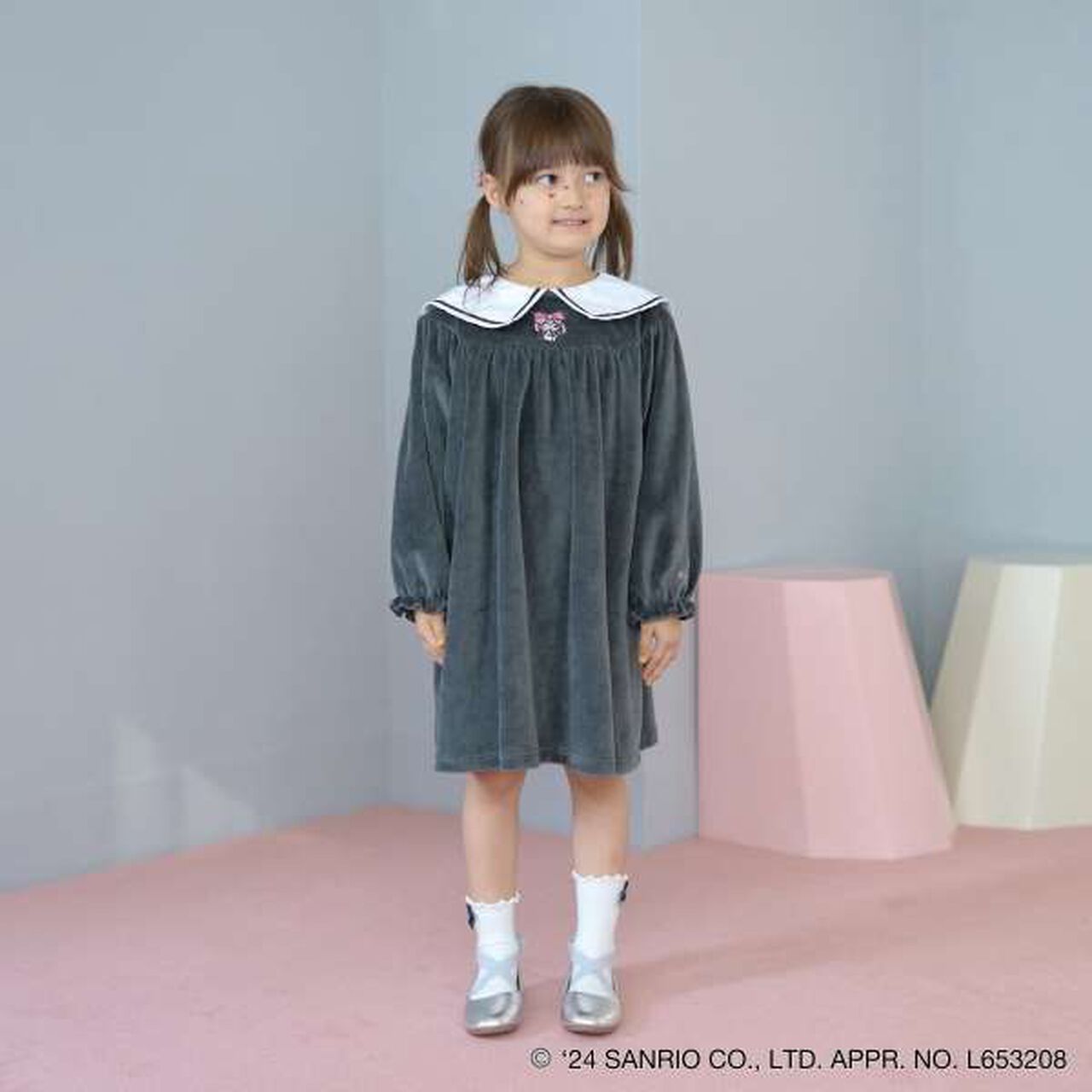 Sanrio Kuromi Collar One-Piece Dress,Lavender, large image number 7