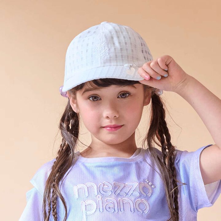 Sheer Cap with Charm Attachment,White, medium image number 0