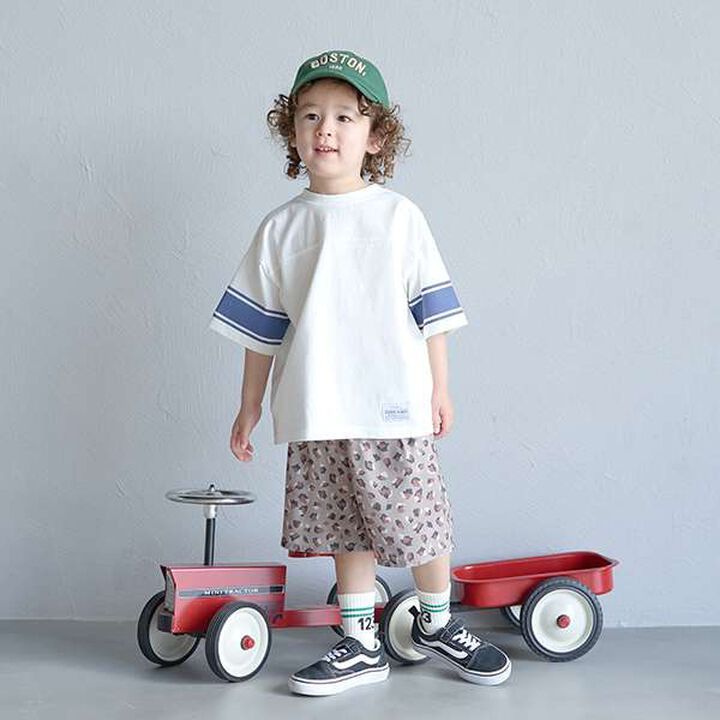 [Cool Touch] Either Way Is Fine! Sleeve Line Print Short Sleeve T-Shirt,Orange, medium image number 17