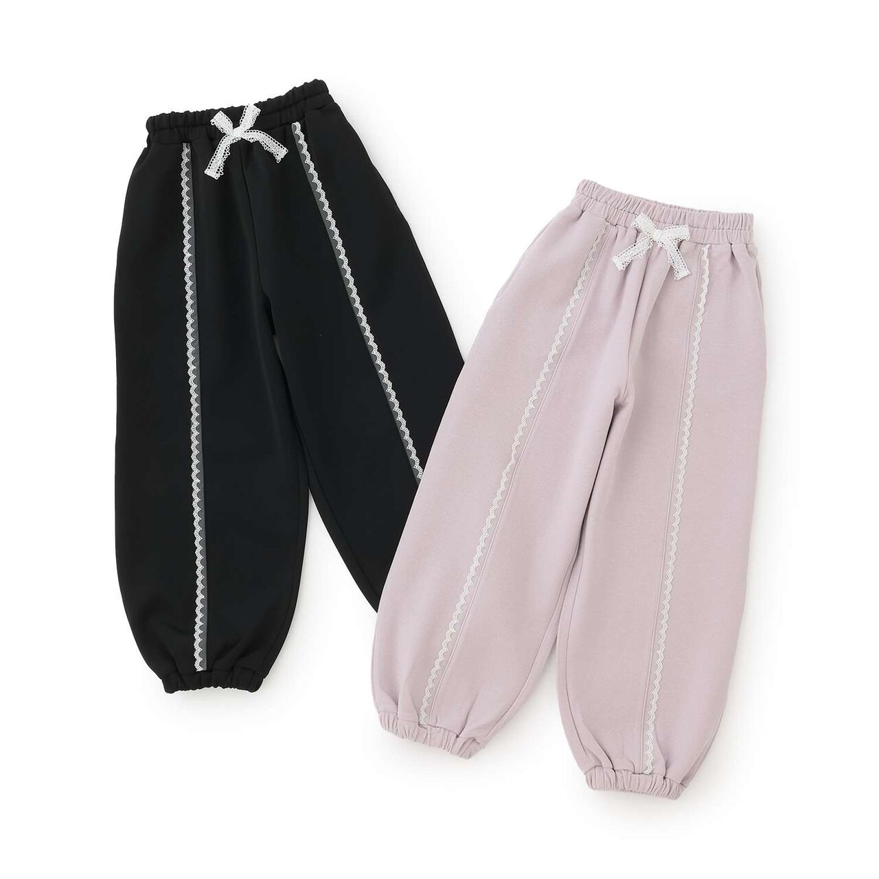[Popular Item Restocked] [Not Available at Physical Stores] Lace-Trim Long Pants,Pink, large image number 8