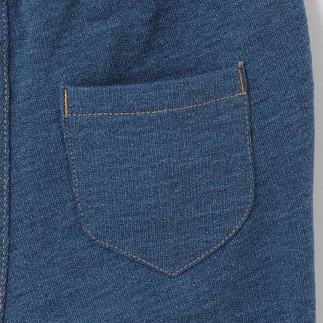 Sweets Embroidery Knit Denim Pants,Navy, large image number 11