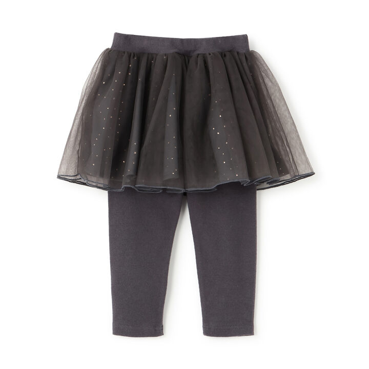 Tulle Skirt with Leggings,Ivory, medium image number 2