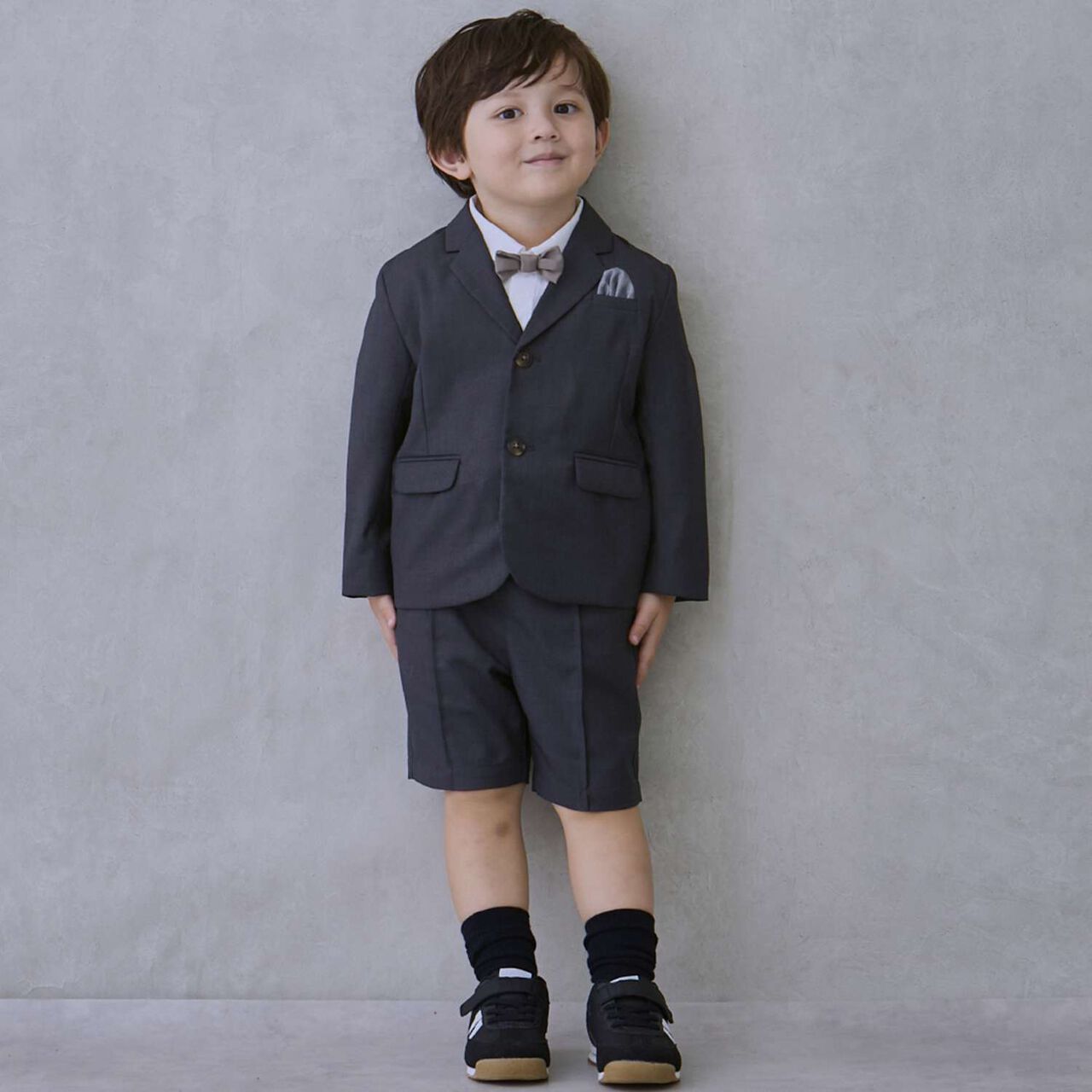 Semi-Formal JK + Half Pants Set,Charcoal gray, large image number 0