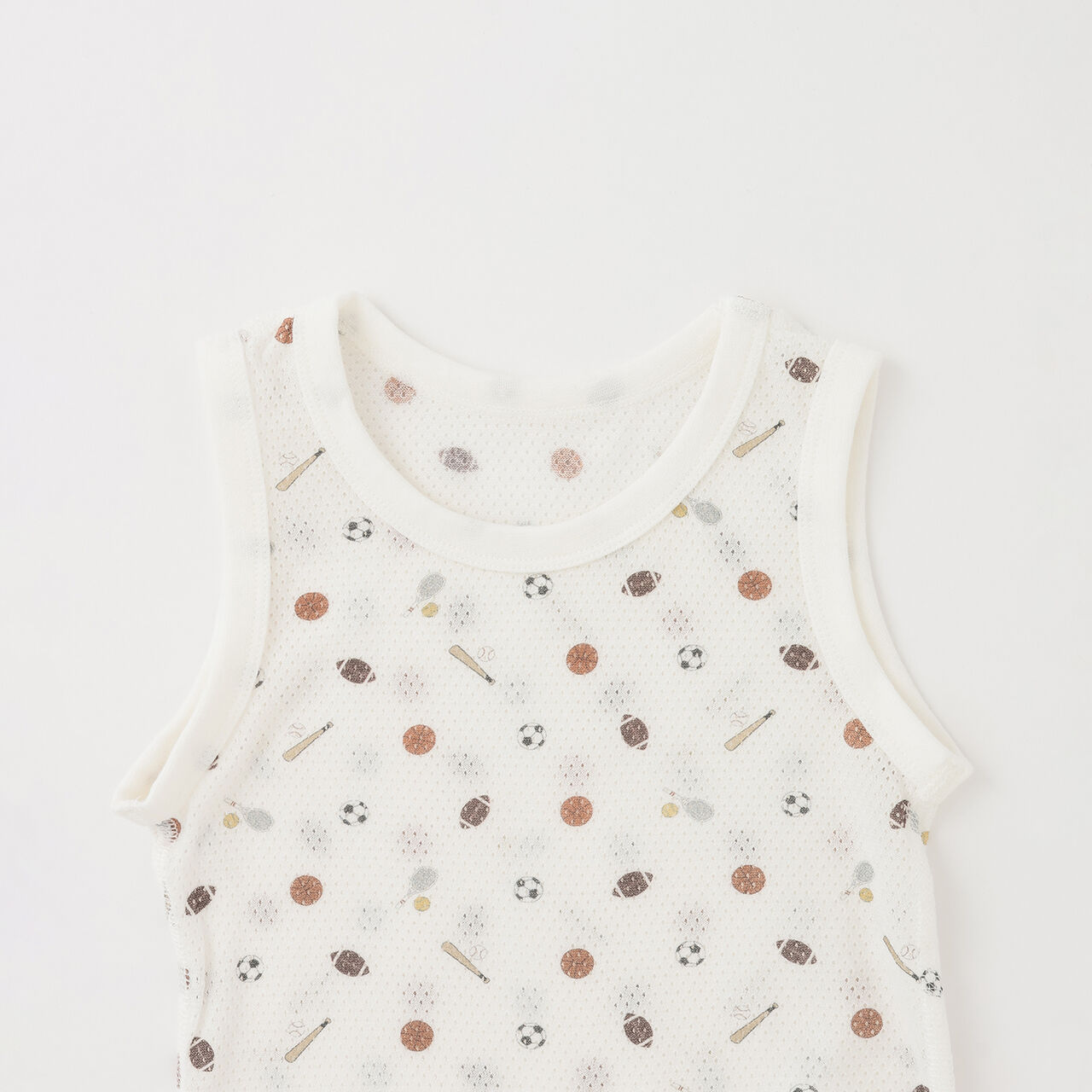 [Weak Acidity] Mesh Tank Undershirts 2-Pack,Pearl white, large image number 2